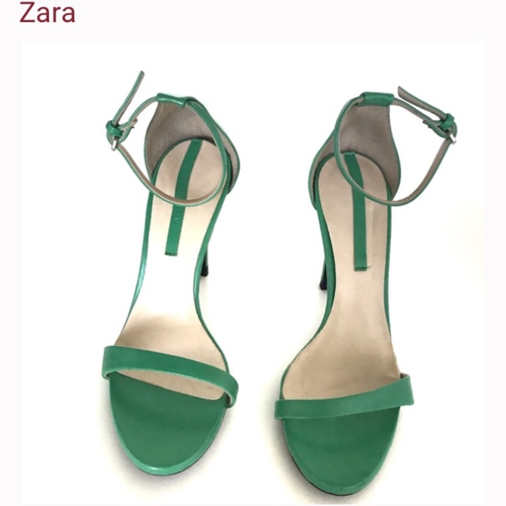 Zara green strappy stiletto